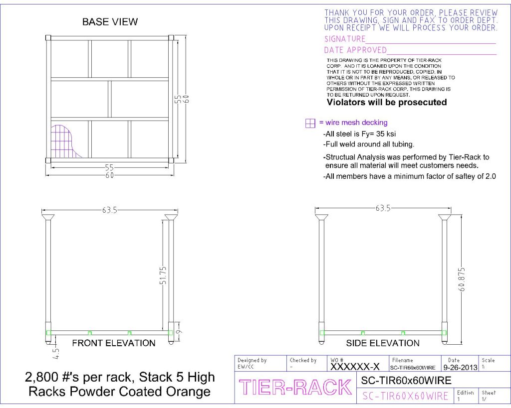 Tier-Rack Custom Warehouse Racks, Stack Racks, Wire Mesh Bins, Pad Racks, Pallet Racks, Portable Racks, Moveable Racks