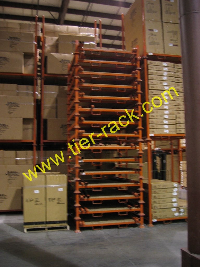 Tier-Rack Custom Warehouse Racks, Stack Racks, Wire Mesh Bins, Pad Racks, Pallet Racks, Portable Racks, Moveable Racks