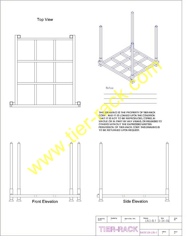 Tier-Rack Custom Warehouse Racks, Stack Racks, Wire Mesh Bins, Pad Racks, Pallet Racks, Portable Racks, Moveable Racks