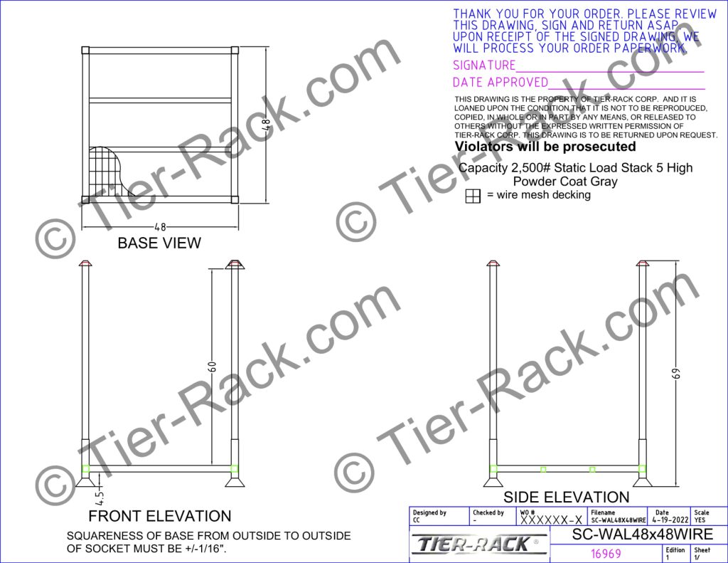 Tier-Rack Custom Warehouse Racks, Stack Racks, Wire Mesh Bins, Pad Racks, Pallet Racks, Portable Racks, Moveable Racks