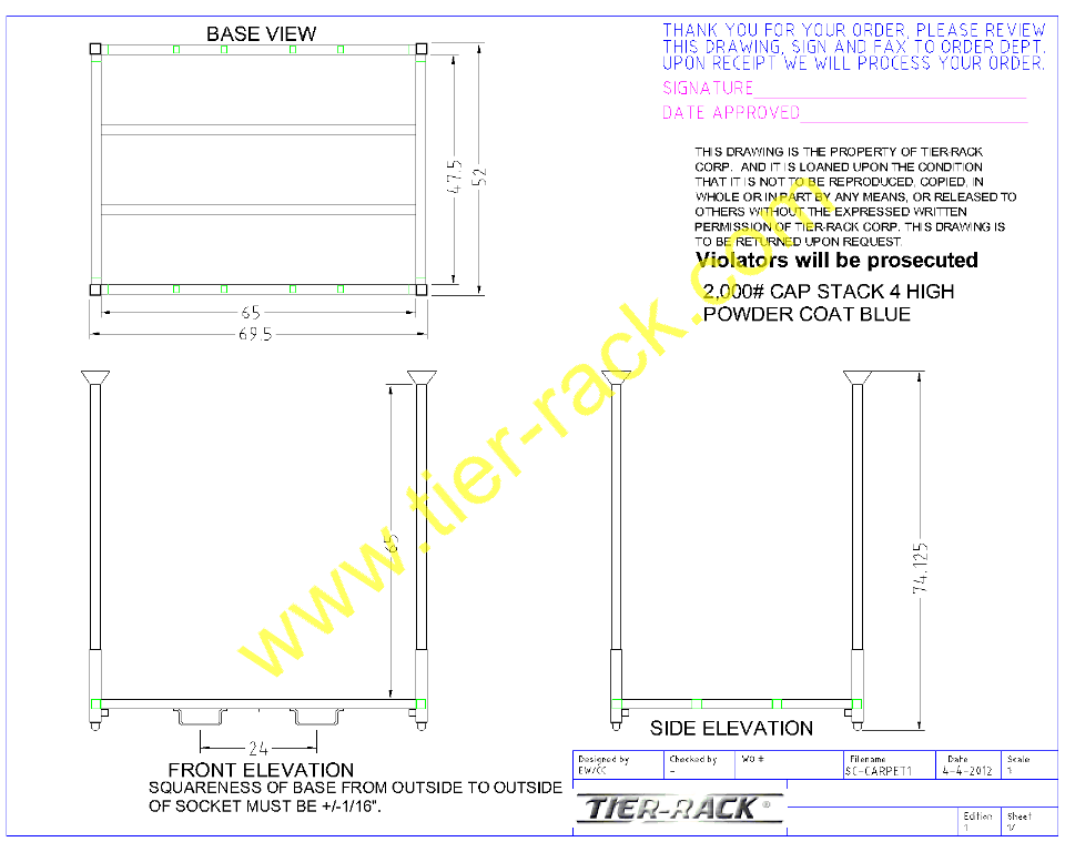 Tier-Rack Custom Warehouse Racks, Stack Racks, Wire Mesh Bins, Pad Racks, Pallet Racks, Portable Racks, Moveable Racks