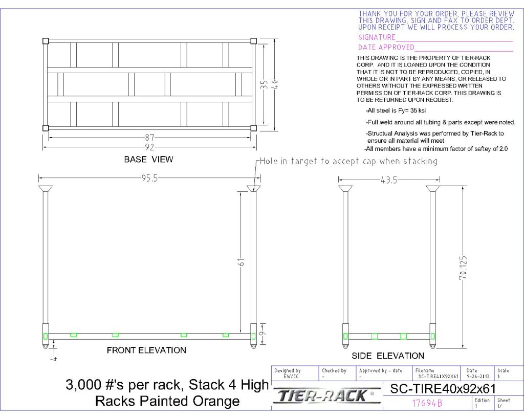 Tier-Rack Custom Warehouse Racks, Stack Racks, Wire Mesh Bins, Pad Racks, Pallet Racks, Portable Racks, Moveable Racks